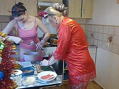 babysitter milf cooks erotic thong lingerie new years