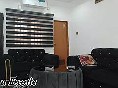 mara exotic's fat ebony bbw ass shakes during naked home chores