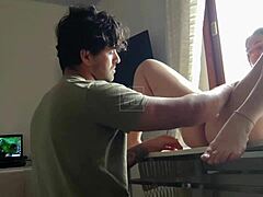 submissive big ass blonde girlfriend fucked hard in kitchen