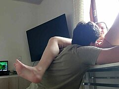 submissive big ass blonde girlfriend fucked hard in kitchen