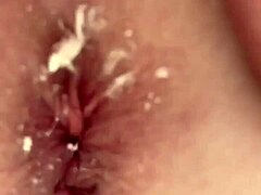 redhead with thick bush pees through hairy wet pussy lips
