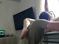 submissive big ass blonde girlfriend fucked hard in kitchen