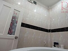 Naked Maid Cleans Toilet Shower Without Panties