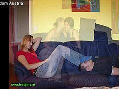 imagine a german femdom mistress owning her slave's feet and ass