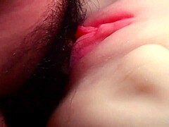 Double penetration stuffs my dick deep in shaved fuck doll pussy!