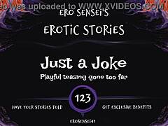 women's erotic audio joke explodes into real moans!