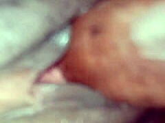 Black girlfriend with small tits fucks friend's huge cock!