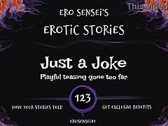 women's erotic audio joke explodes into real moans!