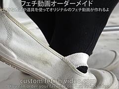 teasing socks fetish play with shoes and feet closeups
