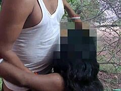 Desi santhali bhabhi outdoor hairy fuck big clit 😏🍑