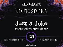 women's erotic audio joke explodes into real moans!