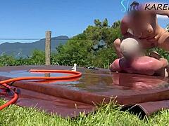 even after hardcore anal he came three times inside my ass karenkiss creampie ughh