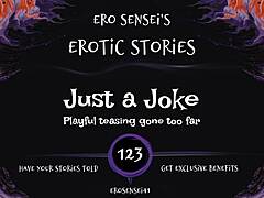 women's erotic audio joke explodes into real moans!