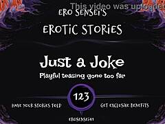 women's erotic audio joke explodes into real moans!