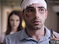 angry husband rams big cock into unfaithful latina milf's hairy pussy