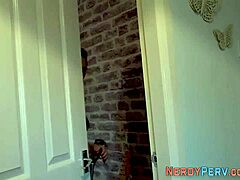 busty brit givin' head to this dweeb first time