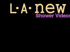 Shy blonde teen 18+ bares all in shower