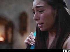 Feel the supernatural thrill as futa cocks grow and pound that latina babe hard!