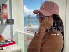 Holy Fuck, Married Slut Flashes Big Pussy in Hotwife Bikini!