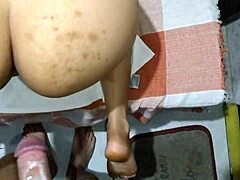 Brunette Wife Bends Over Sofa for Big Cock Thrusts