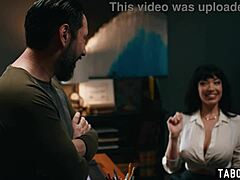 busty milf stepmom seals stepson's admission with persuasion