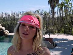 kylie belle's perfect round ass shines in outdoor playboy tease