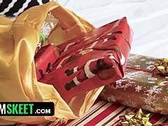 Santa Hunts Blonde Big Tits Pussy for Sloppy Christmas Spanking Sucking!