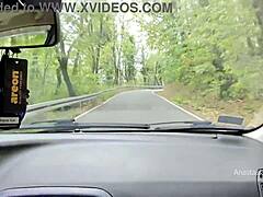lunch break office slut flashes boss for car handjob thrill