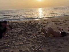 Curvy Brazilian damiana flashes tits outdoors, sucks in canoe