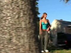 Blonde fake tits hottie deepthroats two guys in group fuck