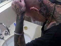 Vilja Shaves Head and Pussy for Hairless Fucktoy Role