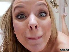 Blonde Teen Swallows Cum After Wild Car Fuck in Taboo Movie Scene