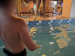 i seduced the hung hotel guest by pool took him to room for cuckold blowbang 😈💦