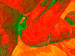 curvy ebony babe bends over for big black cock doggystyle in red-lit room