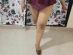 samiya's bedroom bursting with naughty horny vibes as she dances seductively