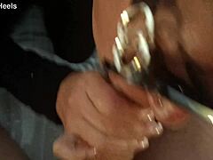 milf in sunglasses gags on cock for pov deepthroat cumshot