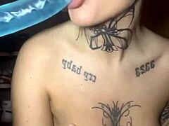 Slutty goth teen fingers wet pussy hard until explosive cum