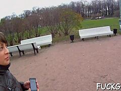 innocent pickup turns into hidden cam pussy pounding