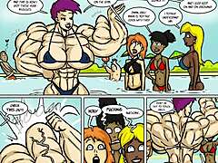 Zoie battles Emily in intense female muscle growth showdown