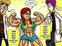 Zoie battles Emily in intense female muscle growth showdown