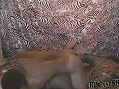 black wife seduces ebony friend for anal cumshot