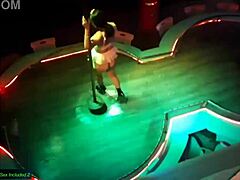 mmm eating juicy latina pussy in dj booth before her sexy striptease dance