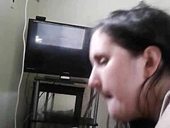 white girl gags on black cock for deepthroat interracial blowjob action