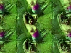 brunette drilled outdoors cumshot facial in heels
