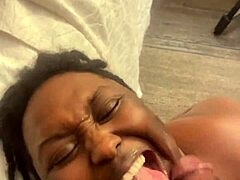 bbw ebony deepthroats monster bbc for rough facial cumshot pov