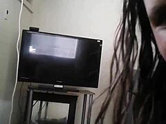 white girl gags on black cock for deepthroat interracial blowjob action