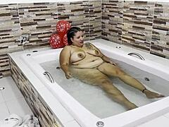 madrastra's juicy pussy gets pounded by hijastro in jacuzzi while hubby’s gone!