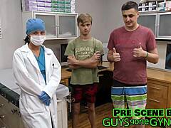 Blonde Canadian In Latex Gloves Humiliates With Foot Tickling Workout