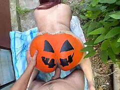 trick or treat wanna see this latina suck monster cock outside?