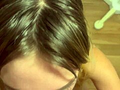 wife gagging deep on cock before swallowing every thick cum drop down?